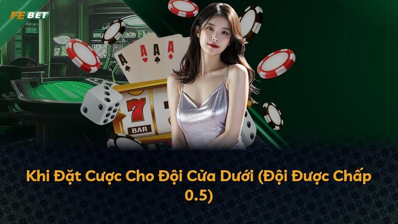 Khi Đặt Cược Cho Đội Cửa Dưới (Đội Được Chấp 0.5)