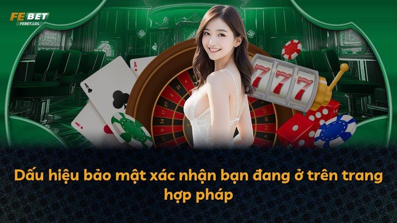 Dấu hiệu bảo mật xác nhận bạn đang ở trên trang hợp pháp