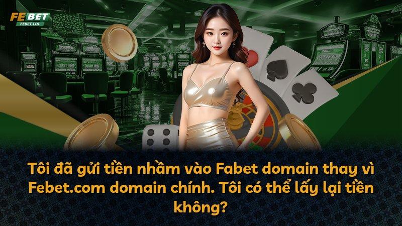 Tôi đã gửi tiền nhầm vào Fabet domain thay vì Febet.com domain chính. Tôi có thể lấy lại tiền không?